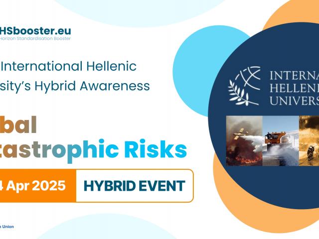 International Hellenic University’s Hybrid Awareness Event: "Global Catastrophic Risks" banner
